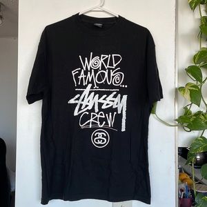 Black printed Stussy tee